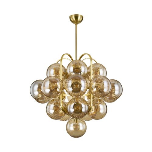 Vintage Polished Brass Chandelier from the Cronus Collection