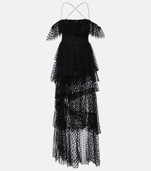 Alexandra Miro Carmen tiered tulle maxi dress