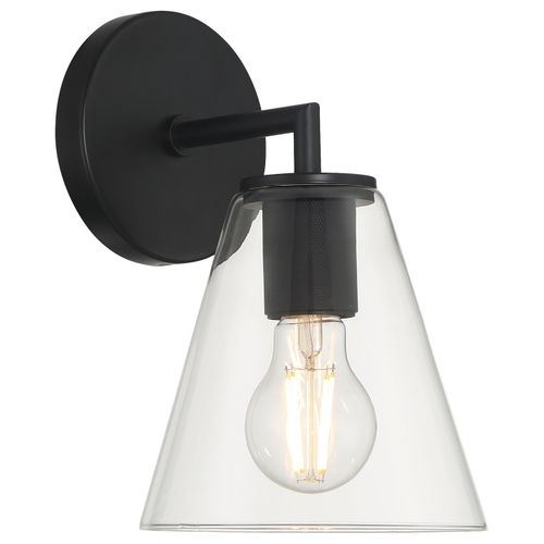 Matte Black Wall Sconce from the Katie Collection