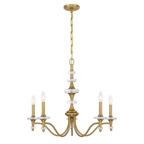 Champlain 5-Light Chandelier in Warm Bra