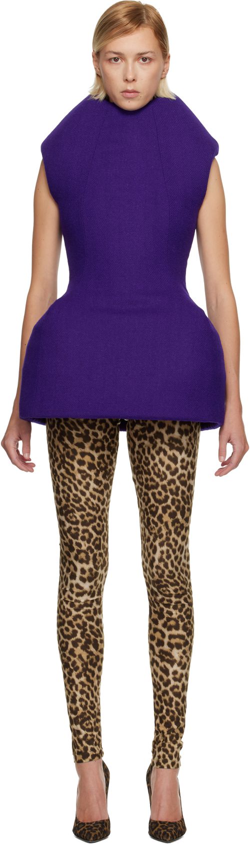 Purple Sculptured Minidress