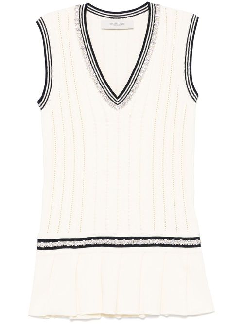 Varsity Marjory mini dress - Neutrals