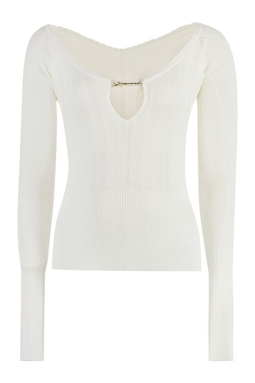 Pralù Knitted Viscosa-blend Top