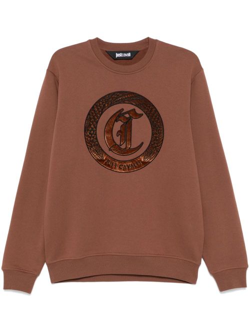 Logo-embroidered sweatshirt - Brown