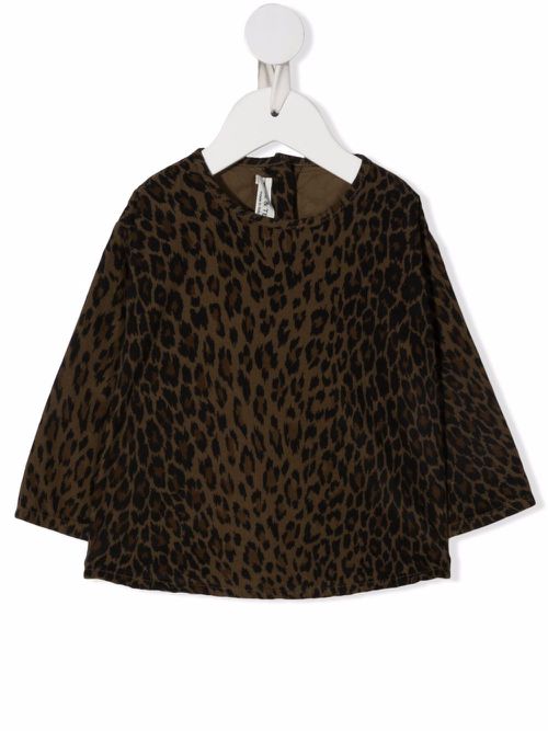Animal print blouse - Brown