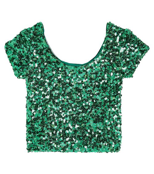 Crayfish sequined crop top