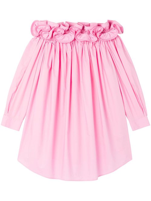 Theodora ruffle-trim cotton minidress - Pink