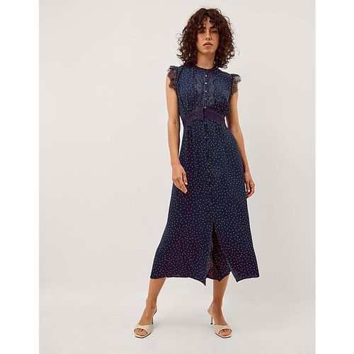 Monsoon Cleo Lace Polka Dot Midi Dre