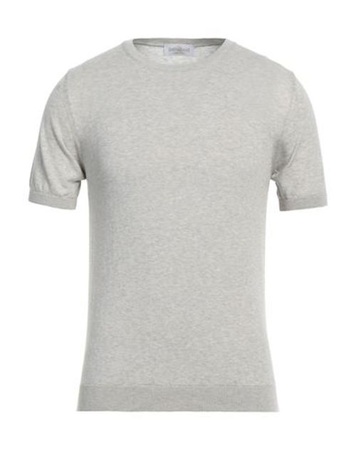 Man Sweater Light grey Size 46 Cotton