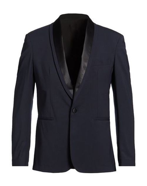 Man Blazer Midnight blue Size 34 Polyester, Tencel, Wool, Elastane