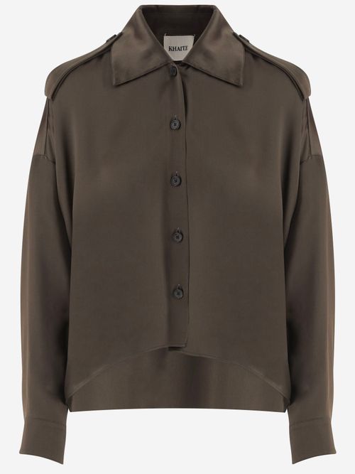 Silk Shirt — Brown