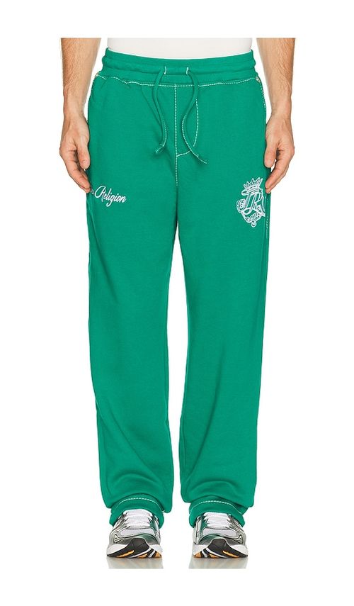 True Religion Crest Big T Baggy Sweats in Green. - M also in S, L, XL/1X