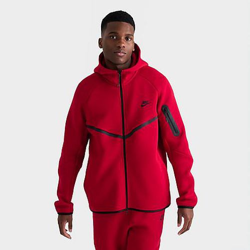 Men's Tech Fleece Windrunner Full-Zip Hoodie in Gym Red/Black