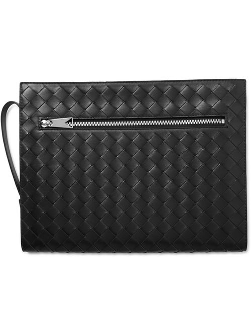 Avenue B. Intreciatto Leather Pouch