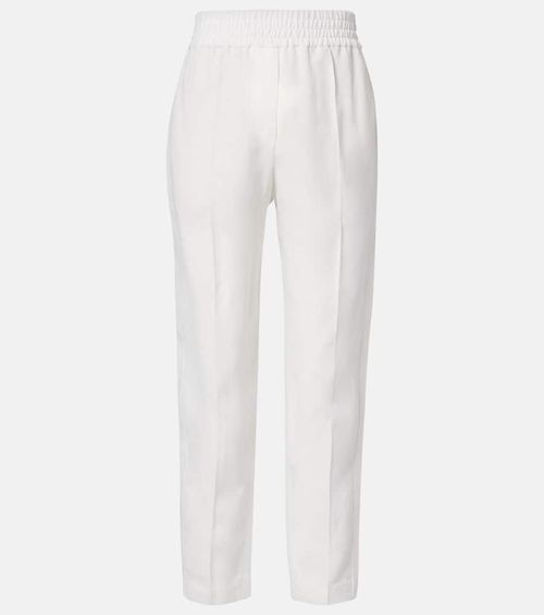 Mid-rise straight pants