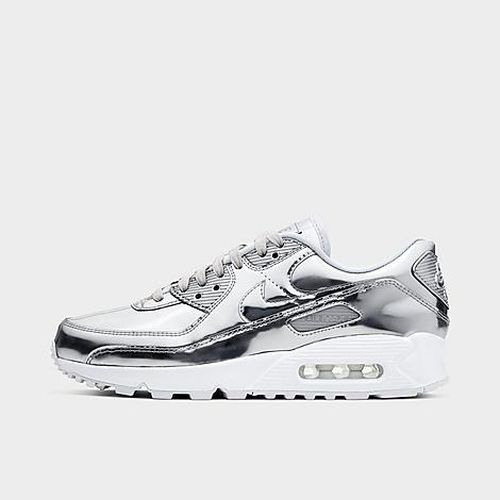 Women's Air Max 90 SP Casual Shoes in Chrome/Pure Platinum/White