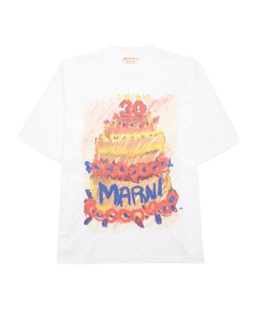 Cake-print jersey T-shirt