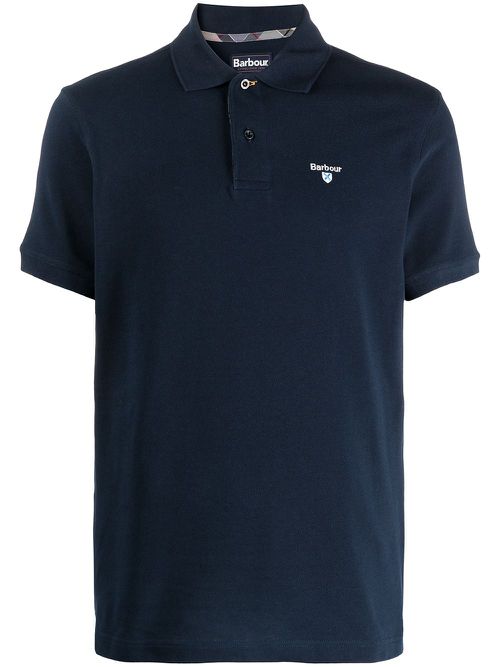 Logo embroidered polo shirt - Blue