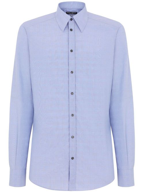 Plaid cotton shirt - Blue
