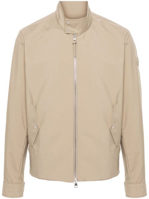 Beige Logo Patch Jacket