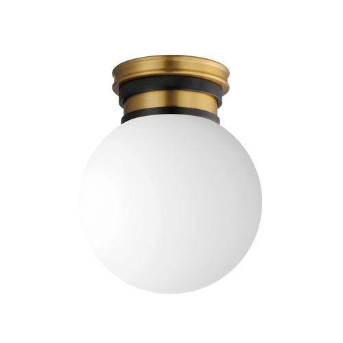 Black Natural Aged Brass LED Flush Mount from the San Simeon Collection