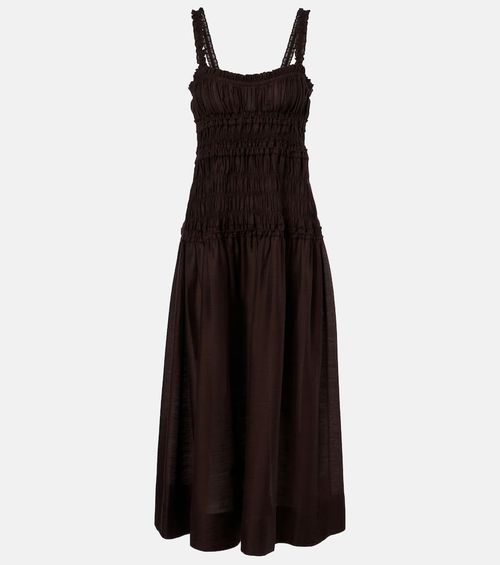 Smocked midi dress