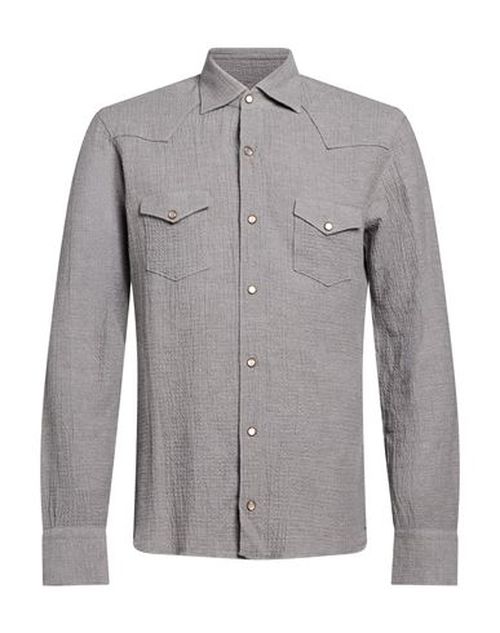 Man Shirt Grey Size 15 Cotton, Cashmere, Elastane