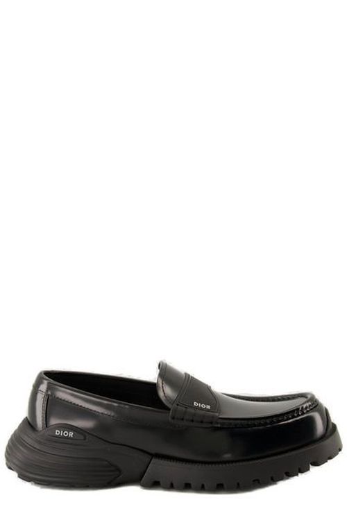 Dior Homme Logo Debossed Slip-On Loafers