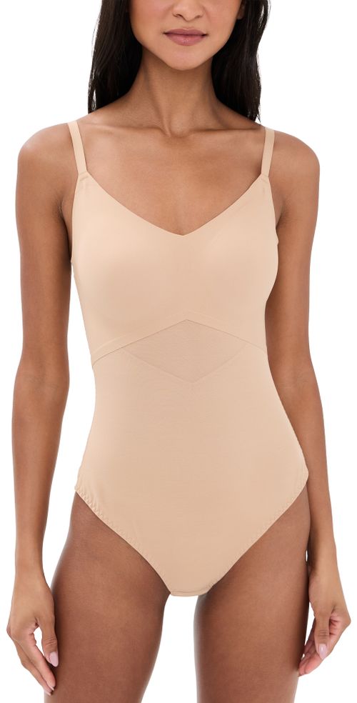 Cami Thong Bodysuit Sand 1X