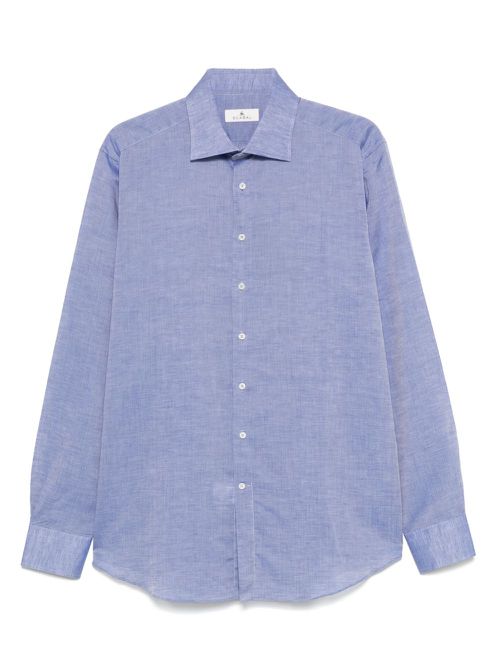 Linen-cotton shirt - Blue