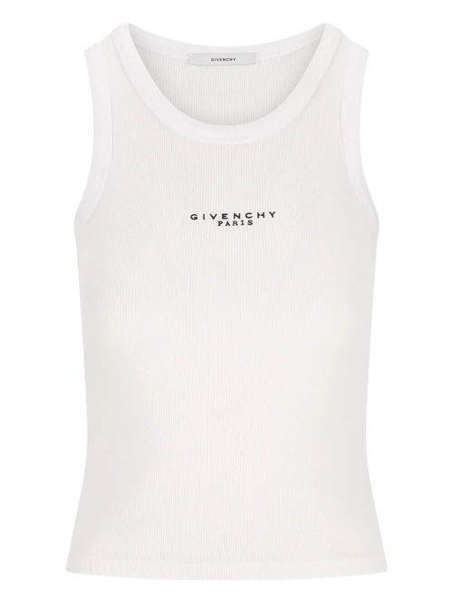 Slim-Fit Cotton Tank Top With Paris Print