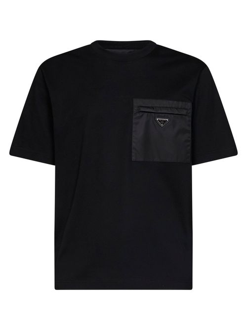Re-Nylon Patch Pocket T-Shirt — Black