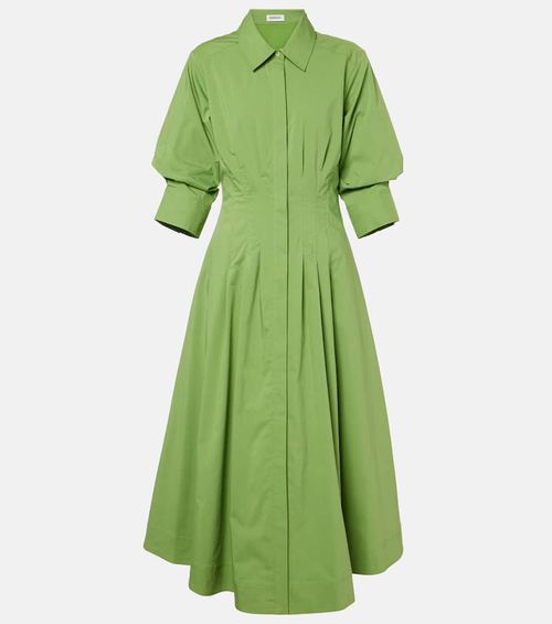 Jazz cotton-blend poplin midi dress