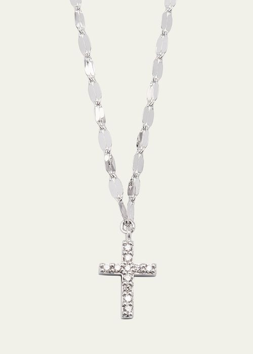 14K Flawless Mini Cross Pendant Necklace
