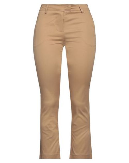 Woman Pants Sand Size 2 Cotton, Elastane