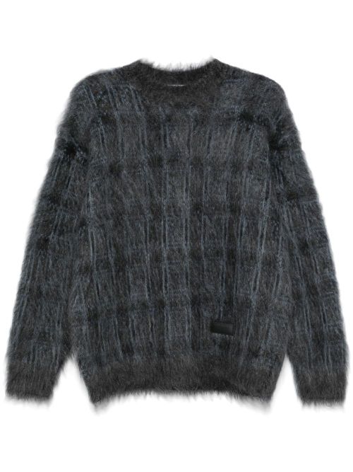 Brushed-effect sweater - Grey