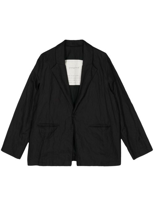 Single-breasted button blazer - Black