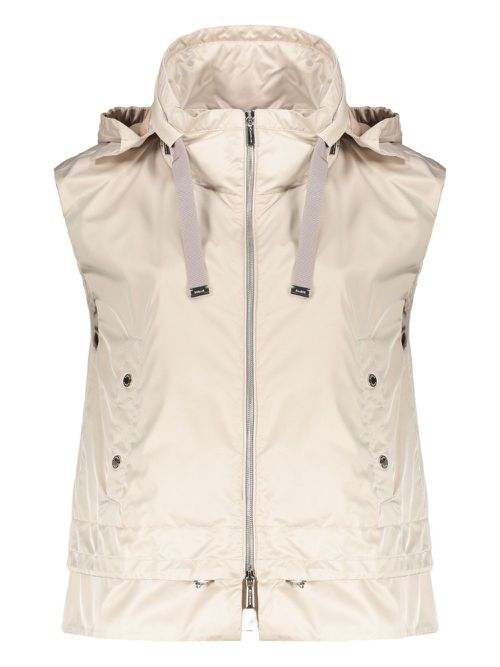 Moorer hooded gilet - Neutrals
