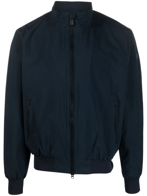 Finlay zipped bomber jacket - Blue