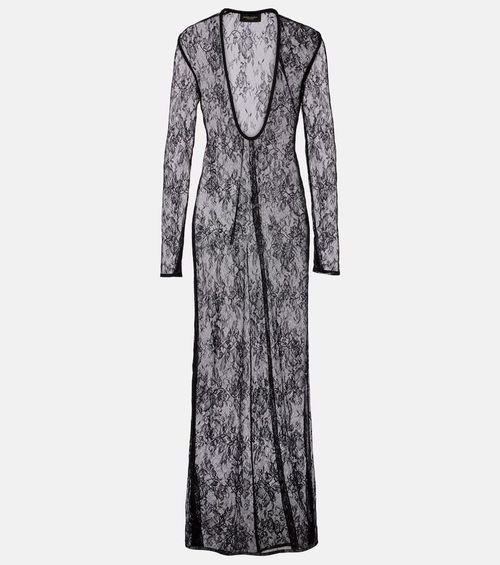Sheer lace maxi dress