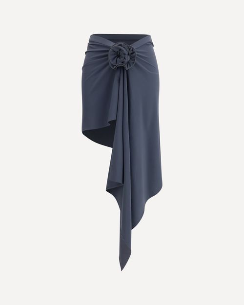 Asymmetrical draped swim Skirt Female 36