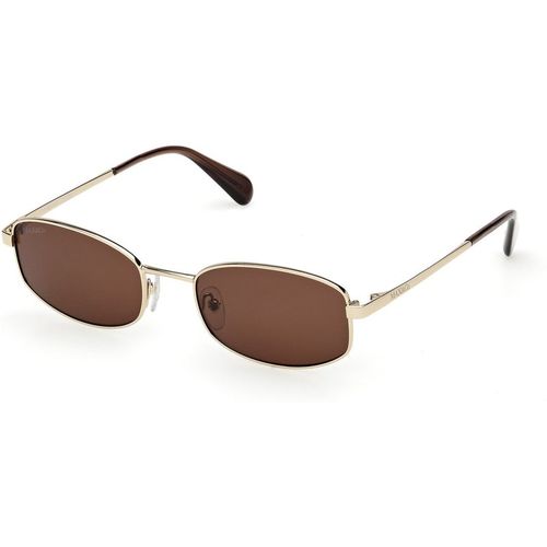 MAX&Co Mujer MAX&Co MO0135 32E Gafas de sol Metal Oro Marrón Redonda Norma