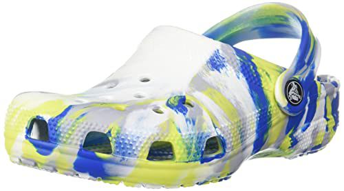 Crocs 207464-4HQ-J6 Classic Marbled Clog K NVY/Mlt Navy/Multi