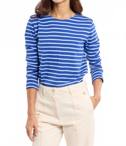 Lesconil Breton Striped Shirt In Mazarine/placid Blue