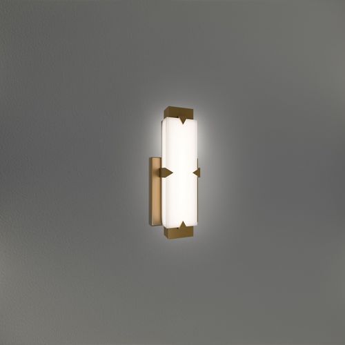 Aged Brass LED Wall Sconce from the Carlisle Collection