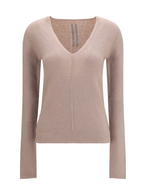 Cashmere V-Neck Sweater — Pink