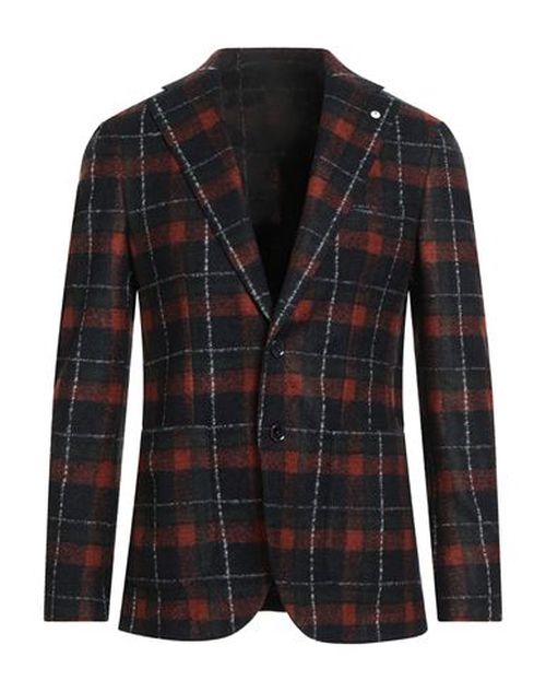 L. b.m. 1911 Man Blazer Rust Size 36 Acrylic, Virgin Wool, Polyester