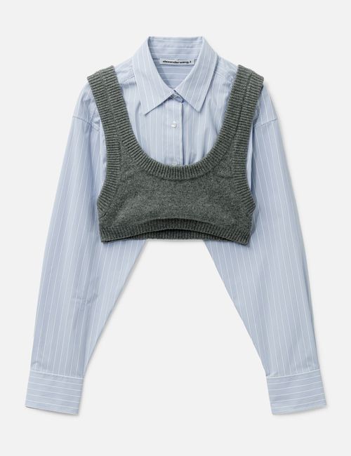 Cropped Bi-Layer Shirt