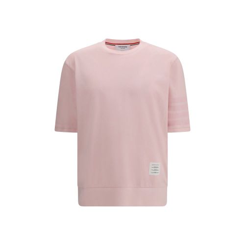 4-Bar Cotton Jersey T-Shirt — Pink