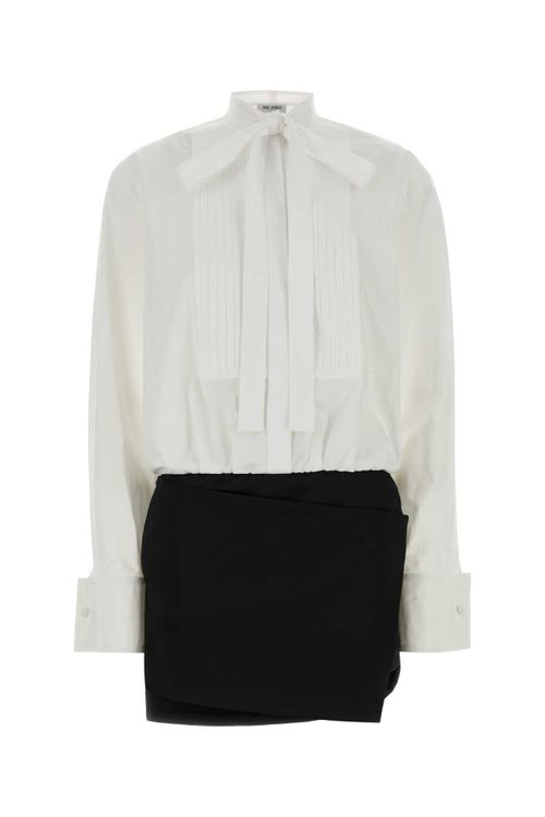 Pleated Crepe Dress — Multicolor